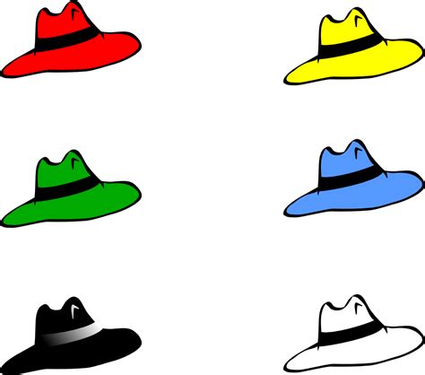 Onlinelabels Clip Art Six Hats 2