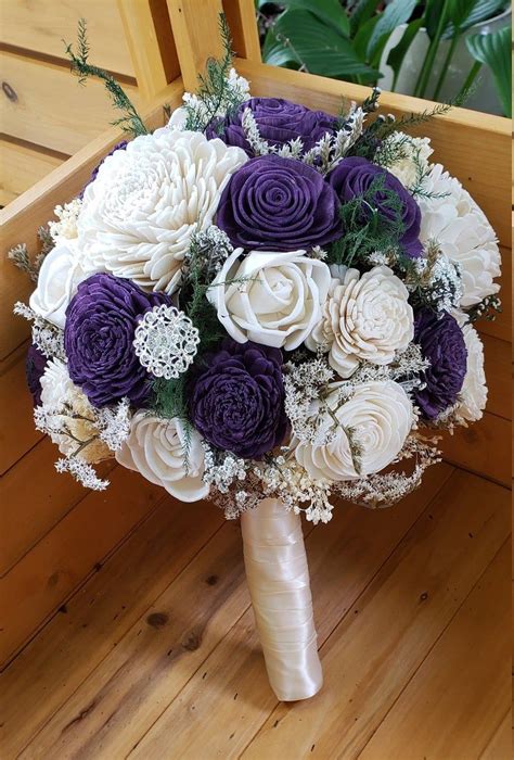 It can also be described as dark mauve or light blue. Dark Purple Sola Wood Flower Bouquet Plum Wooden Bouquet ...