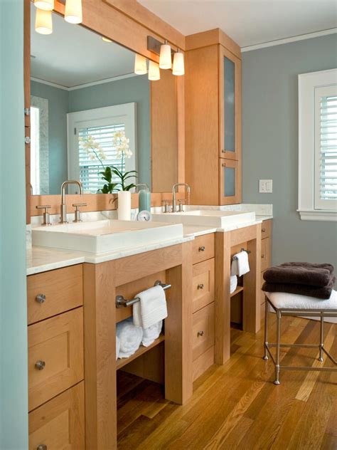 The less ornamentation, the better. Bathroom Countertop Storage Cabinets - Decor Ideas