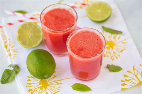 Watermelon Juice With Lime And Mint Clean Eating Kitchen