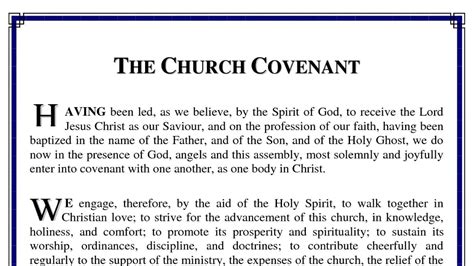 Church Covenants Youtube