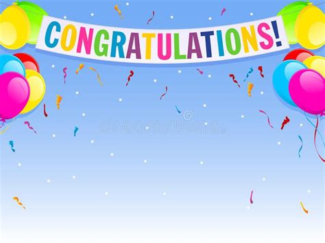 Congratulations An Illustration Of A Brightly Colored Banner And