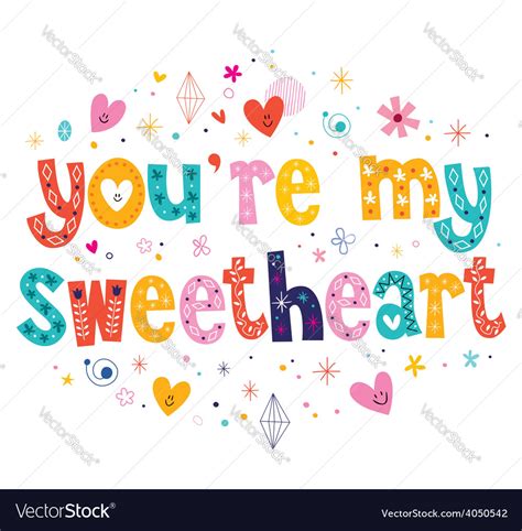 Youre My Sweetheart Typography Lettering Vector Image