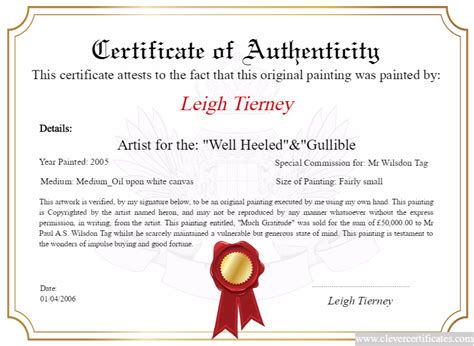 We prepared the most common in art, certificate of authenticity includes all the information you need. #artist #maker Design, download and print your FREE ...