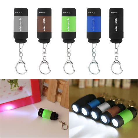 2017 Popular Mini Keychain Pocket Torch Usb Rechargeable Led Light