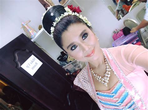 Khine Thin Kyi In Myanmar Traditional Dress Fashion Show Photoshoot