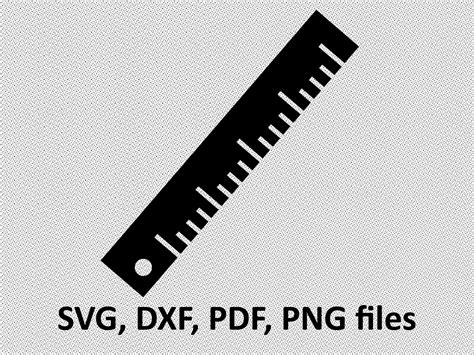 Ruler Silhouette SVG Ruler DXF Ruler Clipart Ruler Etsy