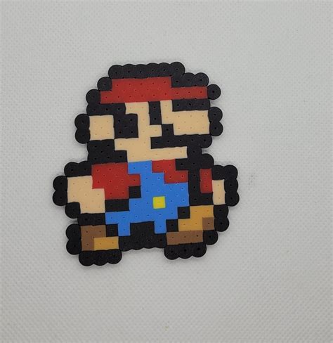 Mario Perler Bead Art Pixel Art Mario Bead Sprite 8 Bit Super Mario