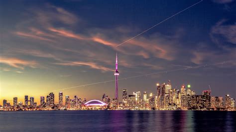5120x2880 Toronto Ontario Cityscape In Sunset 5k Wallpaper Hd City 4k