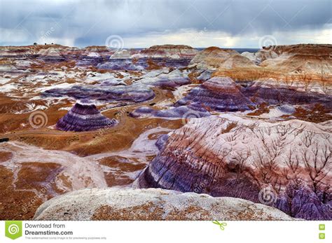 Stunning Striped Purple Sandstone Formations Of Blue Mesa