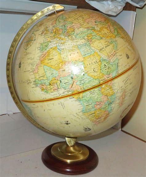 Vintage Replogle Globes Globemaster 12 Inch Diameter Globe Usa Hard