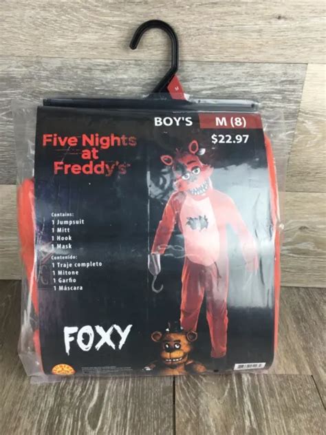 Five Nights At Freddys Fnaf Foxy Halloween Costume Boys Size M 8