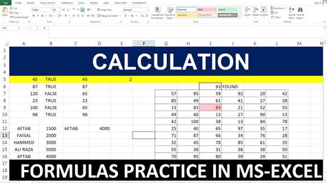 Basic Excel Formulas Calculation In Excel Youtube Otosection