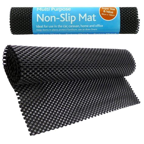 Black Durable Multi Purpose Floor Non Slip Grip Dash Mat Rug Gripper 30