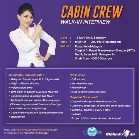 For those aspiring to become a commercial airline pilot. Malindo Air Cabin Crew Walk-in Interview Shah Alam (May ...