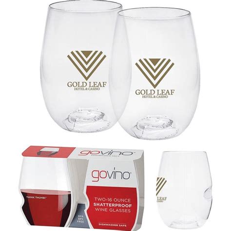 Custom Govino Wine Glass Two Packs 16 Oz