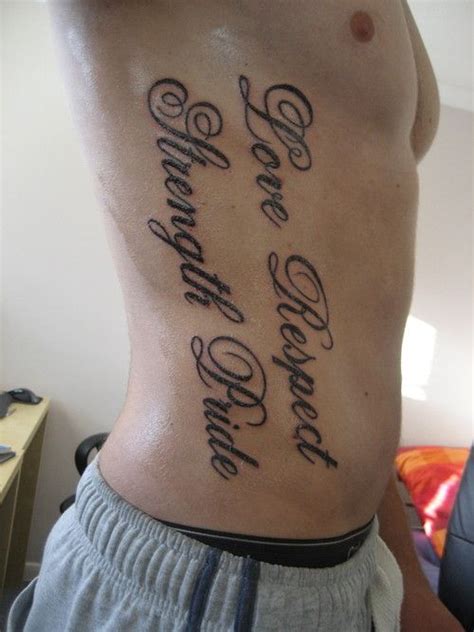 Leopard tattoo on the ribs. Script Tattoos on Men's Ribs | TattooScriptFont.com ...