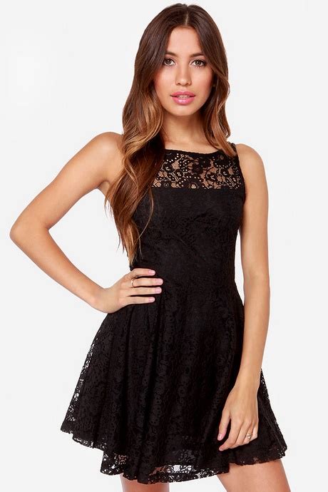 Short Black Dress With Lace
