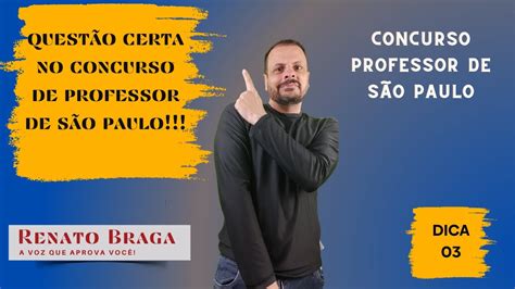 Questão Certa No Concurso De Professor De São Paulo Você Já Sabia