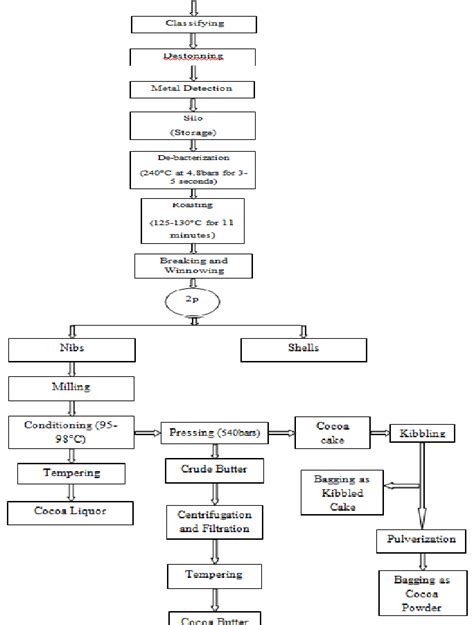 Flow Chart For Cocoa Processing Download Scientific Diagram