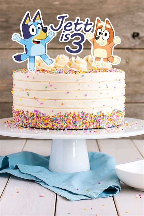 Bluey Cake Topper Bluey And Bingo Birthday Disney Theme Bluey Party
