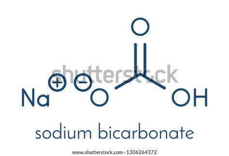Sodium Bicarbonate Baking Soda Chemical Structure Stock Vector Royalty