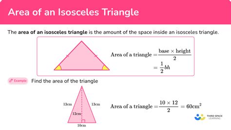 Area Of Isosceles Triangle Math Steps Examples And Questions