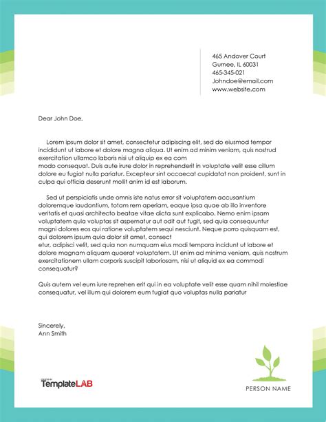 Personal Letter Head Format Personal Letterhead 6 Free Sample Example