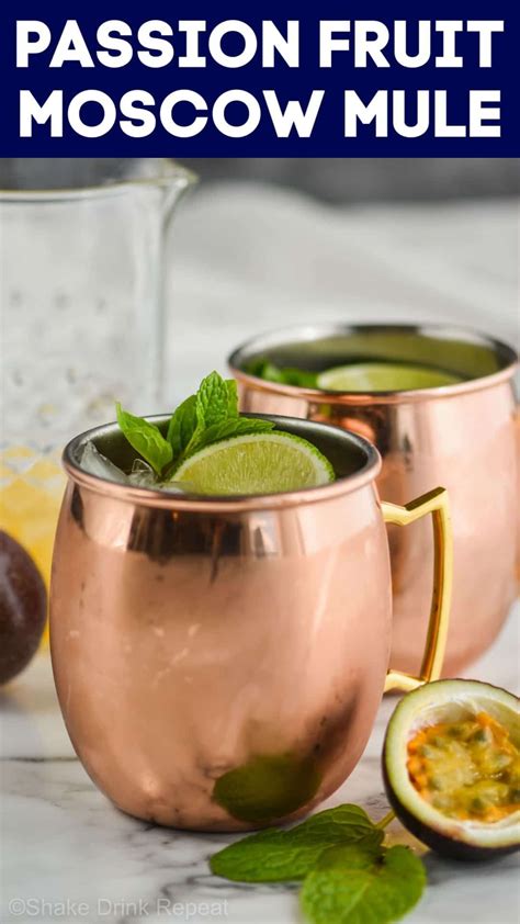 Passion Fruit Moscow Mule - Shake Drink Repeat | Recipe in 2021 | Passion fruit, Passion fruit ...