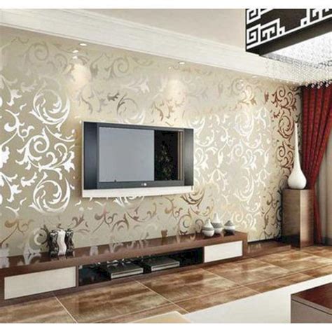 25 Elegant Living Room Wallpaper Design For Amazing Home Decoration в