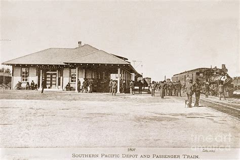 Southern Pacific Depot And Passenger Train Salinas Calif 1897