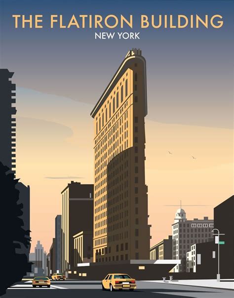 Flatiron Building Art Print Art Deco Travel Posters