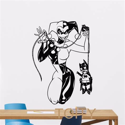 Harley quinn diamond logo planner calendar scrapbooking crafting stickers. Harley Quinn Killed Batman Wall Sticker Comics Superhero ...