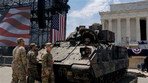 Armored Vehicles Arrive For Trumps Fourth Of July Festivities Video