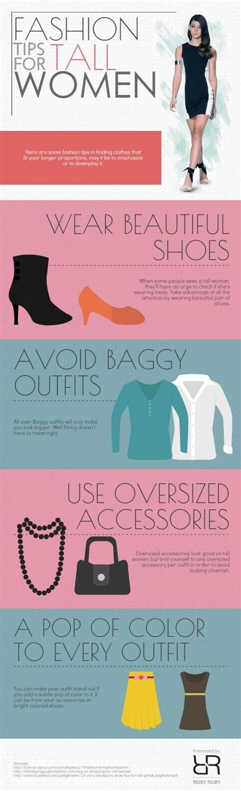 4 Fashion Tips For Tall Women 30 Useful Fashion Infographics For Women