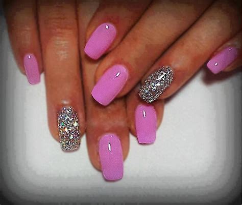 pretty nails glitter sparkle nails pink glitter bright pink nails with glitter pink sparkle