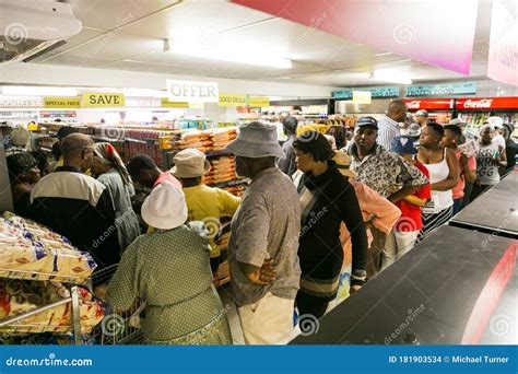 African Customers Shopping At Local Pick N Pay Supermarket Grocery
