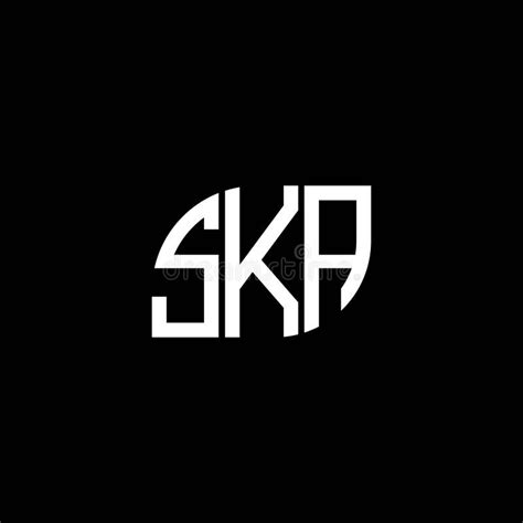 Ska Letter Logo Design On Black Background Ska Creative Initials
