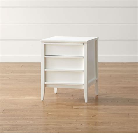 Major file cabinet locking bar mounts on left hand side. Spotlight White Filing Cabinet | Crate and Barrel