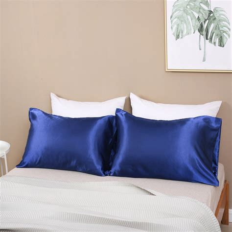 New 2pcs Silky Soft Pillow Case Bed Cushion Cover Pillowcase Luxury