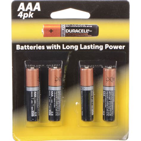 Duracell Aaa 15v Alkaline Coppertop Batteries 4 Pack Mn2400b4