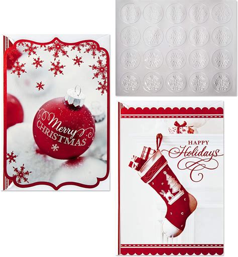 Hallmark Christmas Boxed Card Assortment Ornament And Stocking 40