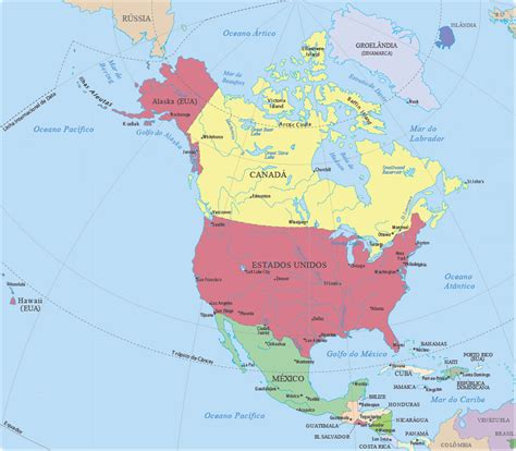 Percursos de carro américa do norte mais populares. Mapa Dos Estados Unidos Da América Do Norte