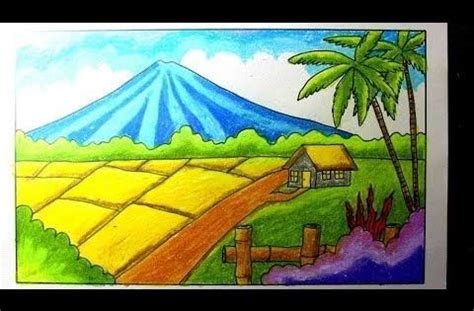 Cara bagaimana membuat bingkai atau sketsa untuk. Gambar Pemandangan Alam Gambar 2 Dimensi Mudah Dan Simple ...