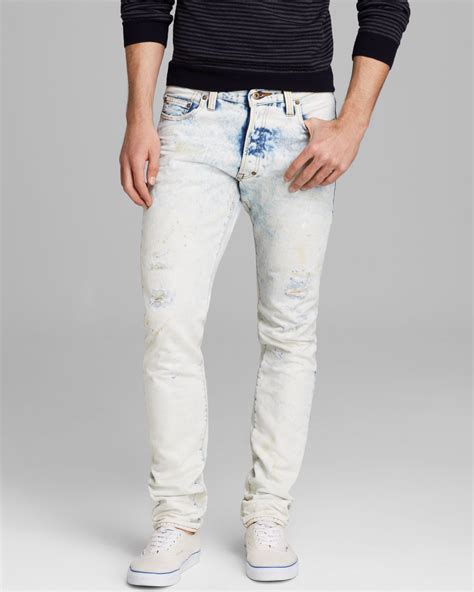 Lyst Prps Jeans Barracuda Relaxed Fit In White Washed In Blue For Men