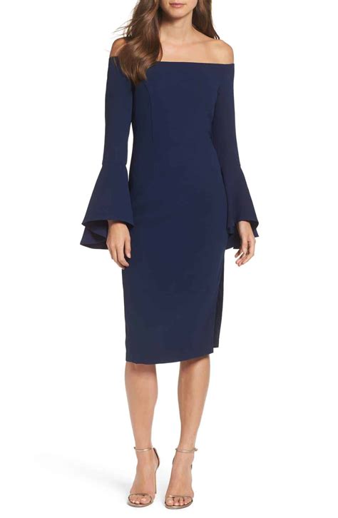 Where to find navy blue dresses under $100 for bridesmaids, wedding guests and more. Dark Blue Dresses (With images) | Chic cocktail dress ...