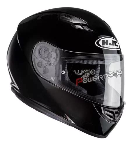 Casco Hjc Integral Cs 15 Solido Black Negro Gloss Liso