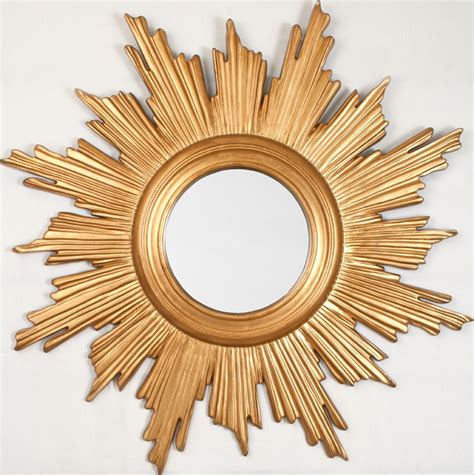 Sunburst Mirror Finished In Gold Leaf Sunburst Mirror Starburst