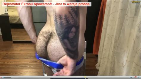 Voyeur Tattooed Guy Shows Off Hairy Ass And