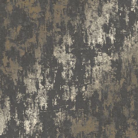 Milan Metallic Wallpaper Charcoal Gold Wallpaper From I